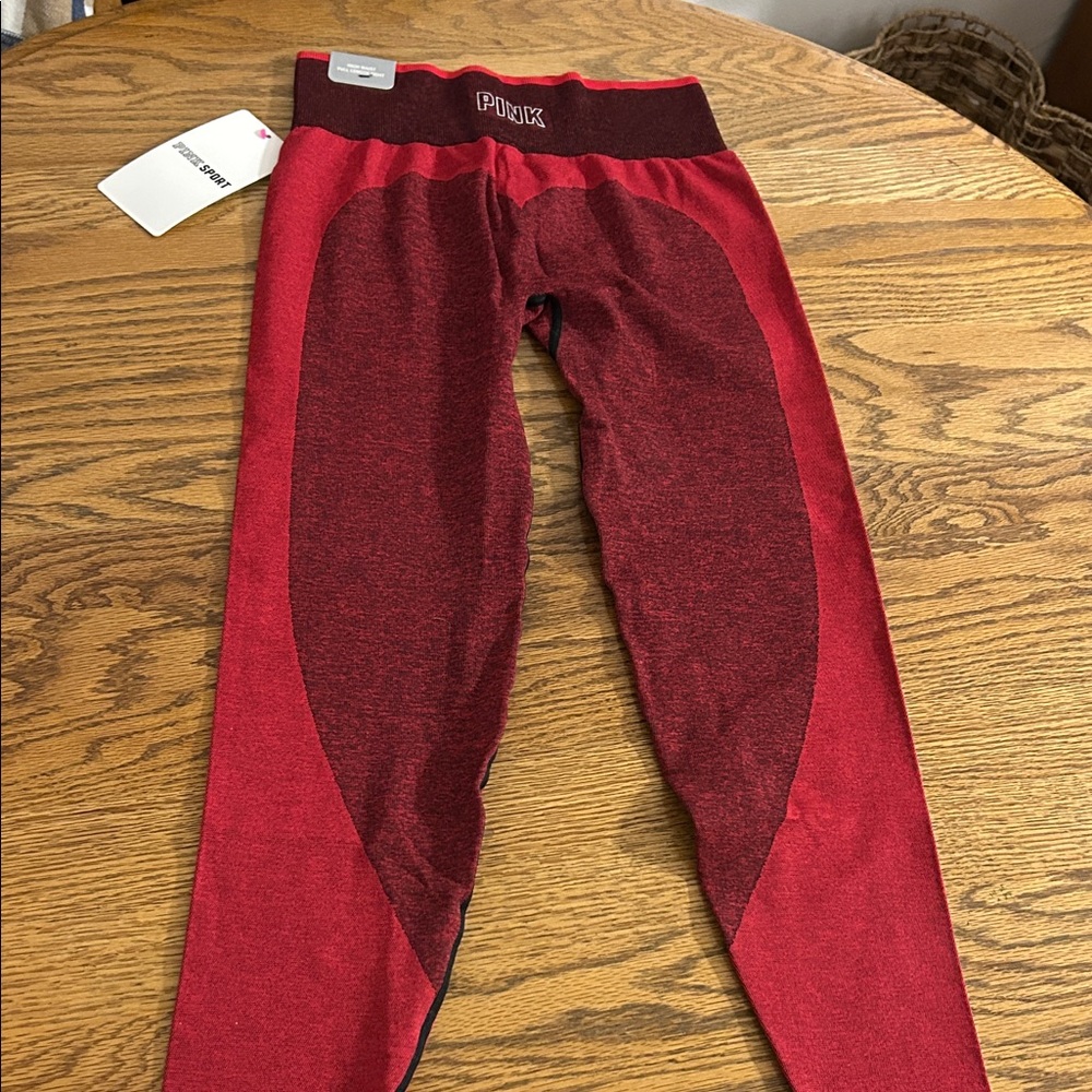 PINK Victoria's Secret Red Sports Bra and Leggings - Picture 9 of 10